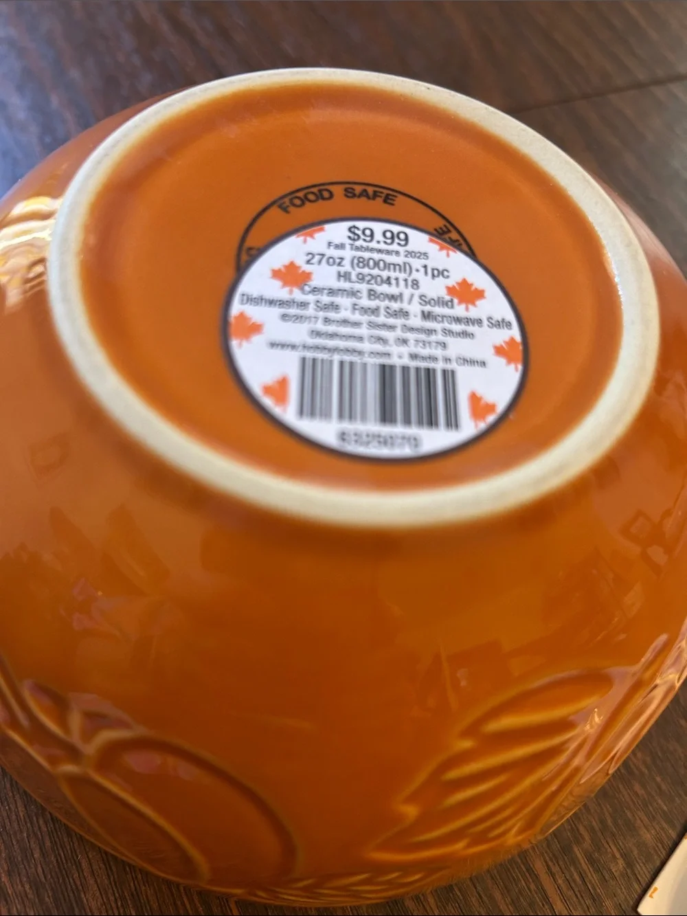 Hobby Lobby glossy orange